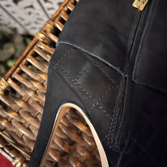 CARMEN STEFFENS Classy & sassy black  suede style zip up high heel ankle boots - Picture 8 of 9